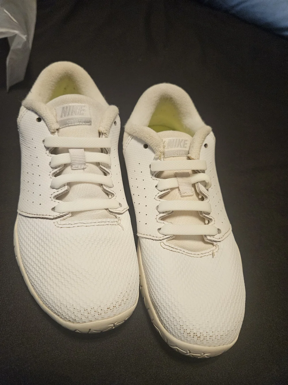 Nike Girl's White Lightweight Cheer Sneakers